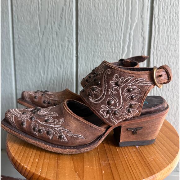 Lane Boots Women's Brown Santorini Buckle Mule 5 - Picture 4 of 8